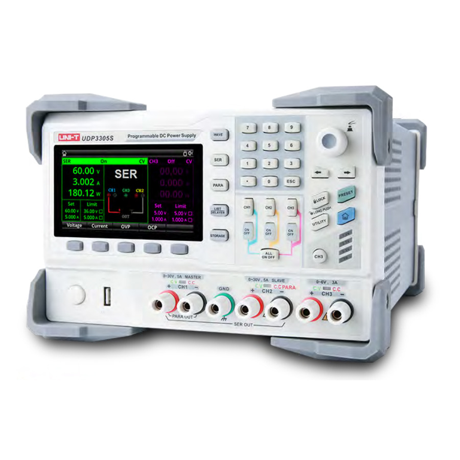 TestEquity: UNI-T UDP3305S-E DC Power Supply, Quad Output, 2x 30V